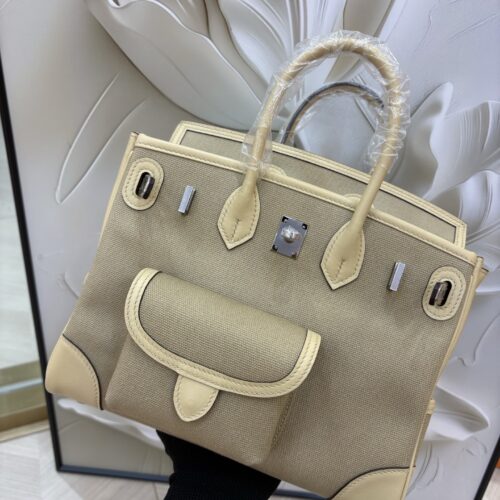 Birkin_Cargo_25_Craftsmanship-Beige Canvas Bag