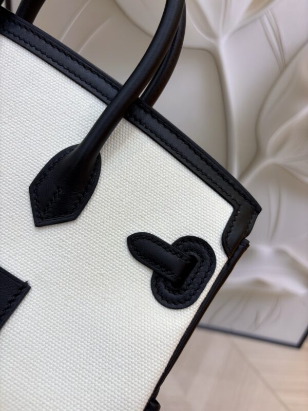 Birkin_Cargo_25_Craftsmanship-Black & White Canvas Bag
