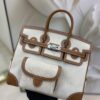 Birkin_Cargo_25_Craftsmanship-Brown & White Canvas Bag