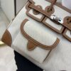 Birkin_Cargo_25_Craftsmanship-Brown & White Canvas Bag