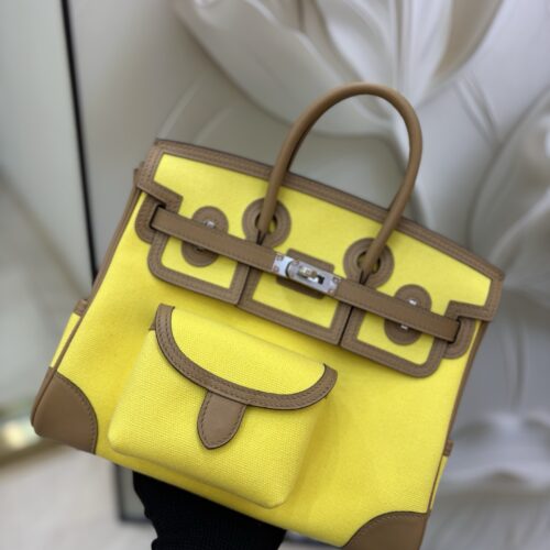Birkin_Cargo_25_Craftsmanship-Yellow & Brown Canvas Bag