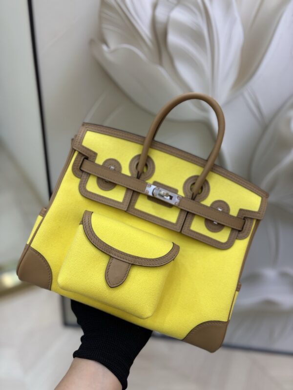 Birkin_Cargo_25_Craftsmanship-Yellow & Brown Canvas Bag