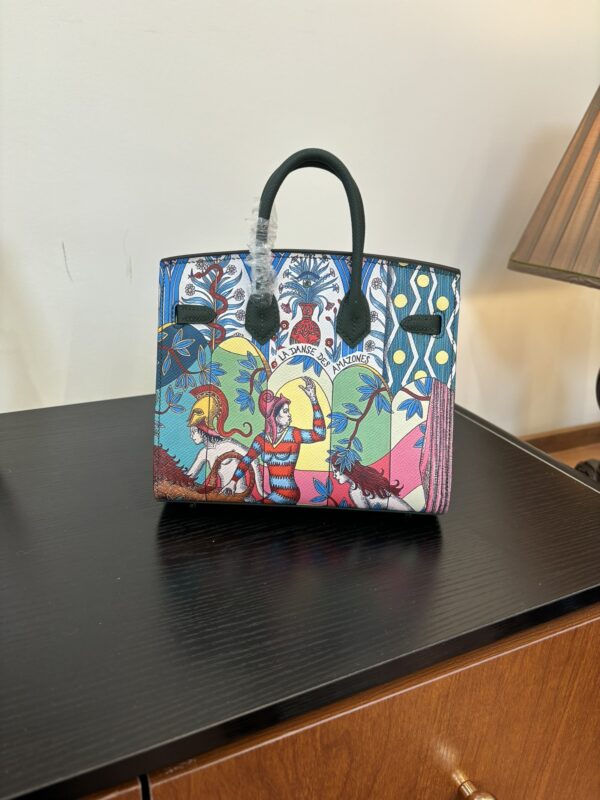 Birkin_Faubourg_20_Craftsmanship-Dark Green Multicolor Orange Bag