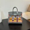 Birkin_Faubourg_20_Craftsmanship-Grey Yellow Pink Orange Bag