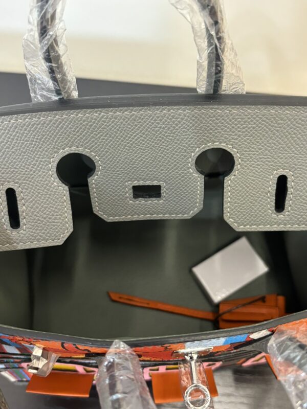 Birkin_Faubourg_20_Craftsmanship-Grey Yellow Pink Orange Bag