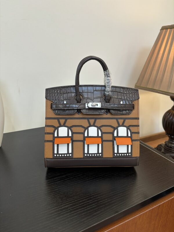Birkin_Faubourg_20_Craftsmanship-Grey Yellow Pink Orange Bag