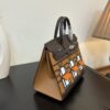 Birkin_Faubourg_20_Craftsmanship-Grey Yellow Pink Orange Bag