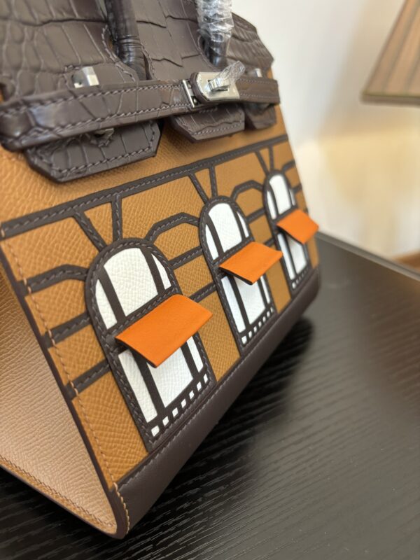 Birkin_Faubourg_20_Craftsmanship-Grey Yellow Pink Orange Bag