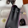 Kelly_25_Togo_Craftsmanship-Purple and Black Bag