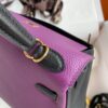 Kelly_25_Togo_Craftsmanship-Purple and Black Bag