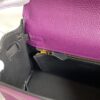 Kelly_25_Togo_Craftsmanship-Purple and Black Bag