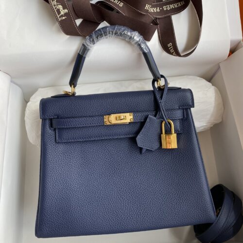 Kelly_25_Togo_Craftsmanship-Dark Blue Bag