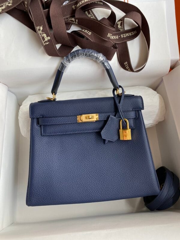 Kelly_25_Togo_Craftsmanship-Dark Blue Bag