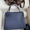 Kelly_25_Togo_Craftsmanship-Dark Blue Bag