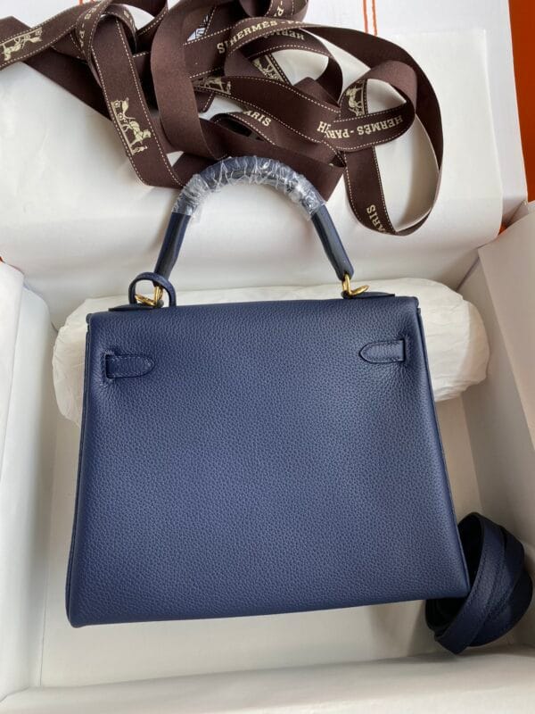 Kelly_25_Togo_Craftsmanship-Dark Blue Bag