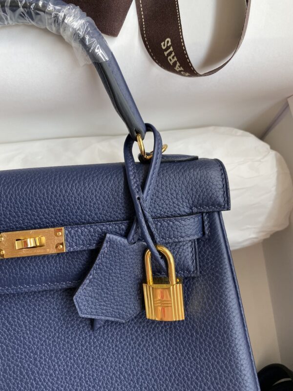 Kelly_25_Togo_Craftsmanship-Dark Blue Bag