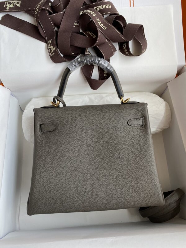 Kelly_25_Togo_Craftsmanship-Dark Grey Bag