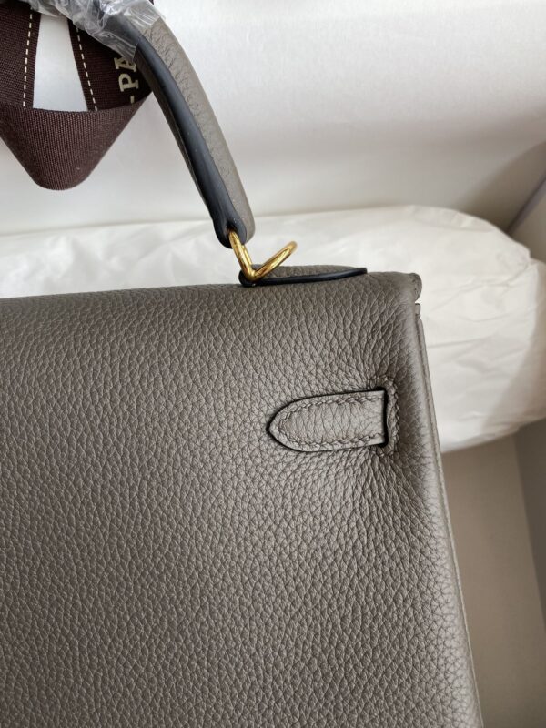 Kelly_25_Togo_Craftsmanship-Dark Grey Bag