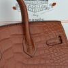 Birkin_20_Matte_Alligator_Craftsmanship-Brown Crocodile Bag