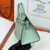 Birkin_20_Matte_Alligator_Craftsmanship-Mint Green Crocodile Bag