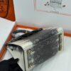 Birkin_20_Matte_Alligator_Craftsmanship-Black & White Lizard Bag