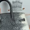 Birkin_20_Matte_Alligator_Craftsmanship-Black & White Lizard Bag